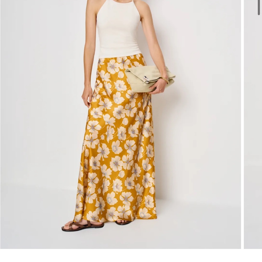Reformation Petites Bella Silk Skirt